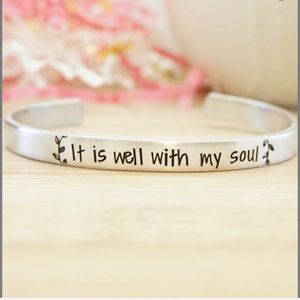 Silvertone ‘It is Well With My Soul’ Cuff